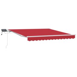 Berkfield Home Manual Retractable Awning with LED Red 300x250 cm - thumbnail 2