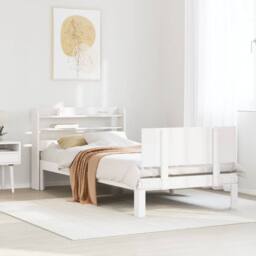 Berkfield Home Bed Frame with Headboard without Mattress White 100x200 cm - thumbnail 2