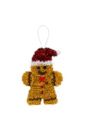 VFM e-Store Christmas Decoration Tinsel Gingerbread Man X in Brown - thumbnail 1