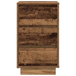 Berkfield Home Bedside Cabinet with LED Lights¬†Old Wood 38x34x65 cm - Size: 38 x 34 x 65 cm - thumbnail 7