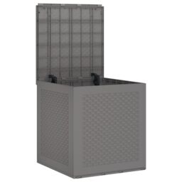 Berkfield Home Garden Storage Box Light Grey 55x53x57 cm PP - Size: 55 x 53 x 57 cm - thumbnail 5