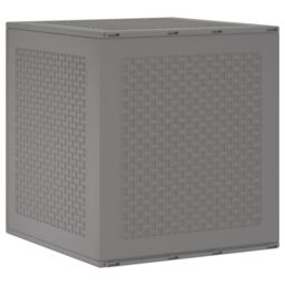 Berkfield Home Garden Storage Box Light Grey 55x53x57 cm PP - Size: 55 x 53 x 57 cm - thumbnail 2