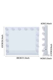 Metal Lighted Makeup Mirror in Natural - thumbnail 6
