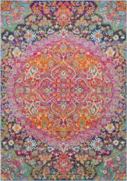 Livabliss Harput Vintage Orange Blue Grey Burgundy Traditional Boho Living Rug in Red - Size: 80 cm x 220 cm - thumbnail 2