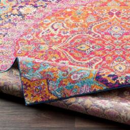 Livabliss Harput Vintage Orange Blue Grey Burgundy Traditional Boho Living Rug in Red - Size: 80 cm x 220 cm - thumbnail 4