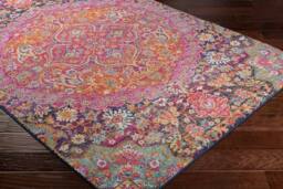Livabliss Harput Vintage Orange Blue Grey Burgundy Traditional Boho Living Rug in Red - Size: 80 cm x 220 cm - thumbnail 6