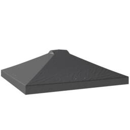 OUTSUNNY Gazebo Roof Replacement UV50+ Waterproof 3x3(m) Dark Grey - Size: 3m x 3m - thumbnail 2