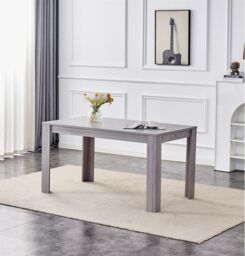 KOSY KOALA Dining Table Grey Wood Kitchen Place for 4 Seats, Dining Table Only (Grey H 75 x L 117 x W 77 cm) - thumbnail 1