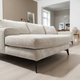 Abakus Direct Venice Chenille Corner Left Sofa with Extra-wide Padded Arms in White - thumbnail 6