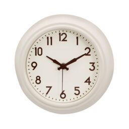 Orsina Metal White Face Wall Clock in Cream