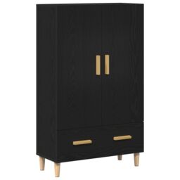 Berkfield Home Highboard in Black Oak, 70x31x115 cm, Made from Engineered Wood - Size: 70 x 31 x 115 cm - thumbnail 2
