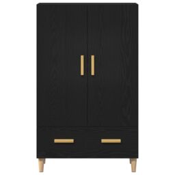 Berkfield Home Highboard in Black Oak, 70x31x115 cm, Made from Engineered Wood - Size: 70 x 31 x 115 cm - thumbnail 7