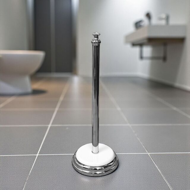 Showerdrape Opera White/Chrome Freestanding Spare Toilet Roll Holder in Silver - image 1