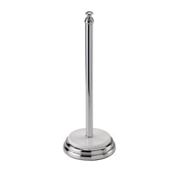 Showerdrape Opera White/Chrome Freestanding Spare Toilet Roll Holder in Silver - thumbnail 4