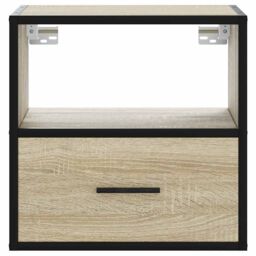 Berkfield Home Wall-mounted Bedside Cabinets 2 pcs Sonoma Oak 40x31x39.5 cm in Brown - thumbnail 5