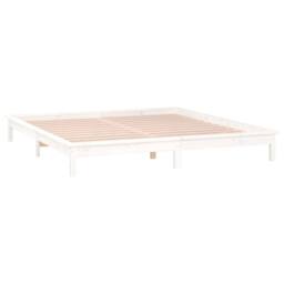 Berkfield Home LED Bed Frame White 180x200 cm Super King Size Solid Wood - thumbnail 6