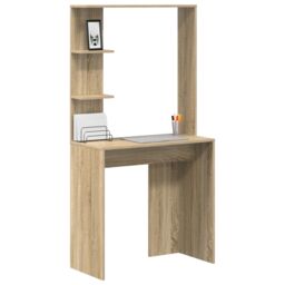 Berkfield Home Sonoma Oak Computer Desk Sonoma oak Engineered wood Medium in Brown - thumbnail 3