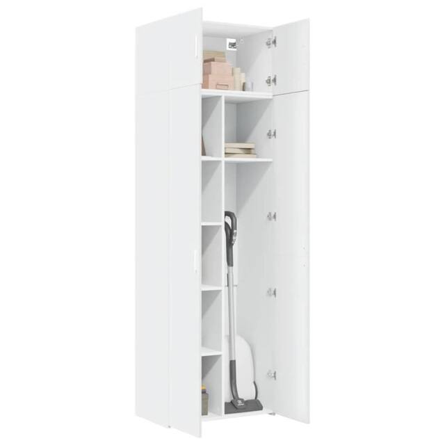 Berkfield Home Storage Cabinet White 70x42.5x225 cm Engineered Wood - image 1