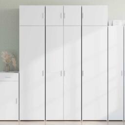 Berkfield Home Storage Cabinet White 70x42.5x225 cm Engineered Wood - thumbnail 2