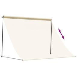 Berkfield Home Retractable Awning Cream 250x150 cm Fabric & Steel - thumbnail 6