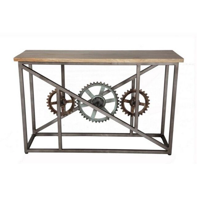 Indian Hub Evoke Console with Wheels - Metal/Wood - L40 x W120 x H80 cm in Brown - image 1