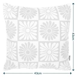 icon 4 Pack Cushion 43x43 Kyoto Fabric, Summer Flower in Yellow - thumbnail 5