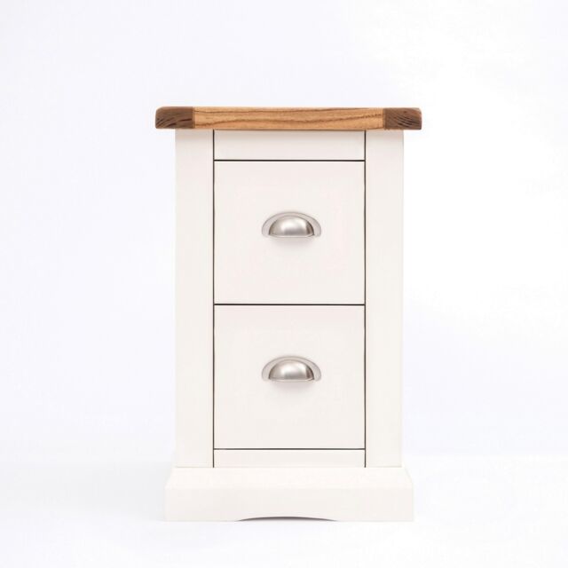 Cabinet Bits Cosenza 2 Drawer Petite Bedside Table in Off-White - image 1
