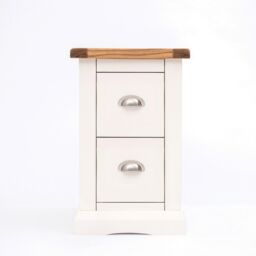 Cabinet Bits Cosenza 2 Drawer Petite Bedside Table in Off-White - thumbnail 1