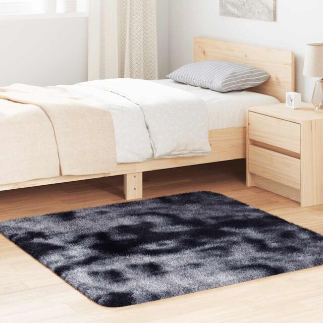 Berkfield Home Shaggy Rug High Pile NAVARRA Dark Grey 120x120 cm Polyester - Size: Medium - image 1