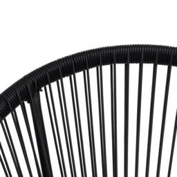 Berkfield Home Garden Moon Chairs 2 pcs Rattan Black - thumbnail 6