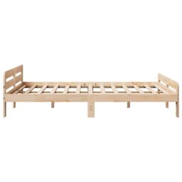 Berkfield Home Bed Frame without Mattress 150x200 cm King Size Solid Wood Pine in Brown - thumbnail 5