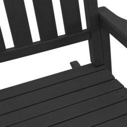 Berkfield Home 3 Piece Garden Lounge Set Black HDPE - thumbnail 8