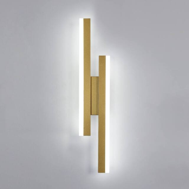Pheashine Elegant Acrylic Wall Light 6500K White Light 16W in Gold - image 1