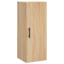 Berkfield Home Highboard Sonoma Oak 34.5x34x180 cm Engineered Wood in Light Tan - thumbnail 7