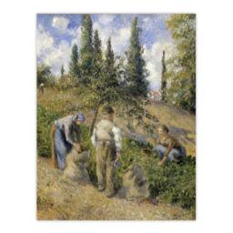 "Artery8 Pontoise Harvest Oil Painting Pissarro Wall Art Poster Print - Size: W12"" x H16""" - thumbnail 1