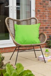 Snug City Waterproof Outdoor Garden Cushion Covers Patio Cushion Cover Cases Square Pack Of 2 in Light Green - Size: 60 cm x 60 cm - thumbnail 2