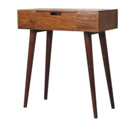 Wyld Haus Olbia Chestnut Mango Wood Dressing Table with Foldable Mirror in Brown - thumbnail 3