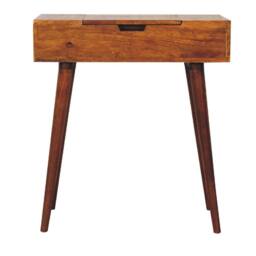 Wyld Haus Olbia Chestnut Mango Wood Dressing Table with Foldable Mirror in Brown - thumbnail 2