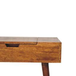 Wyld Haus Olbia Chestnut Mango Wood Dressing Table with Foldable Mirror in Brown - thumbnail 6
