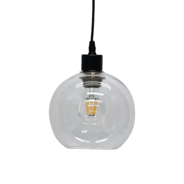 First Choice Lighting Barnum - Clear Glass Globe Easy Fit Pendant Shade - image 1