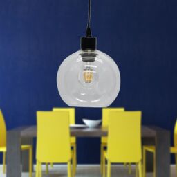 First Choice Lighting Barnum - Clear Glass Globe Easy Fit Pendant Shade - thumbnail 4