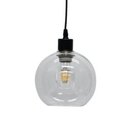 First Choice Lighting Barnum - Clear Glass Globe Easy Fit Pendant Shade