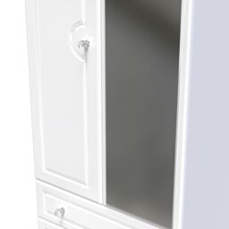 Ready Assembled 2 U Stratford 2 Door 2 Drawer Mirrored Wardrobe (Ready Assembled) in White - thumbnail 4