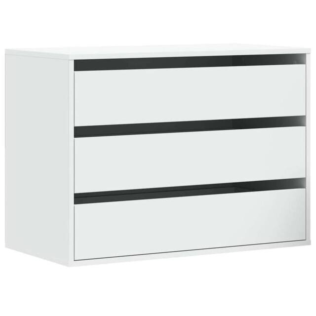 Berkfield Home Corner Chest of Drawers White 80x41x58 cm Engineered Wood - Size: 80 x 41 x 58 cm - image 1