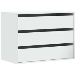 Berkfield Home Corner Chest of Drawers White 80x41x58 cm Engineered Wood - Size: 80 x 41 x 58 cm - thumbnail 1