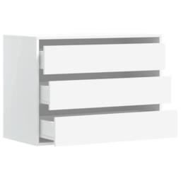 Berkfield Home Corner Chest of Drawers White 80x41x58 cm Engineered Wood - Size: 80 x 41 x 58 cm - thumbnail 5