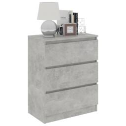 Berkfield Home Sideboard Concrete Grey 60x35x76 cm Engineered Wood - Size: 60 x 35 x 76 cm - thumbnail 3
