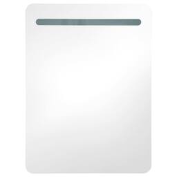 Berkfield Home LED Bathroom Mirror Cabinet Concrete Grey 60x11x80 cm - Size: 60 x 11 x 80 cm - thumbnail 4