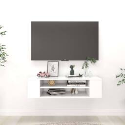 Berkfield Home Hanging TV Cabinet White 100x30x26.5 cm Engineered Wood - thumbnail 2