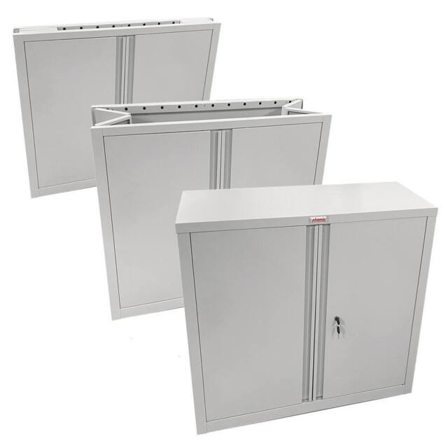 Phoenix Safe Company Stationery Cupboard in Grey with Key Lock, SCF0891GGK, 22kg - Size: 800mm - image 1